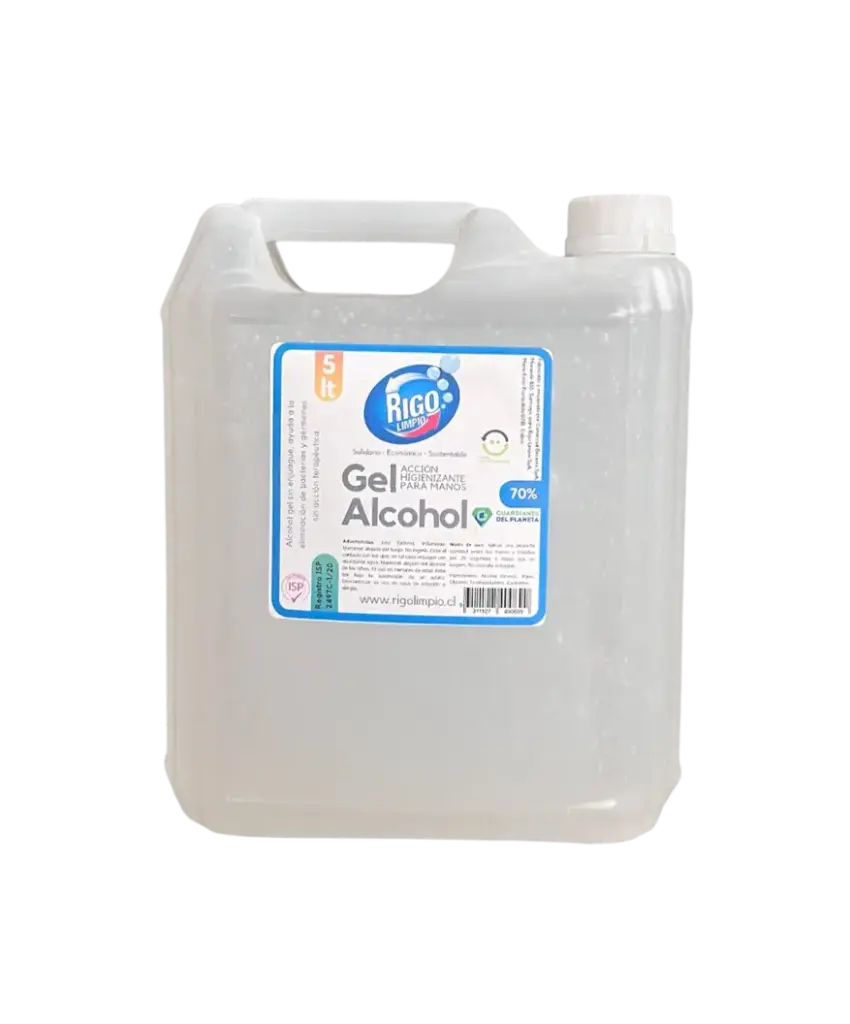 Alcohol Gel Rigo Limpio 5 Lts con Registro ISP