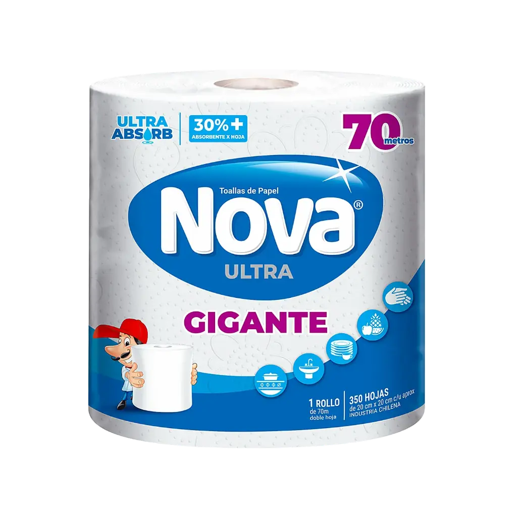 Toalla Papel Nova Doble Hoja 70 Mts