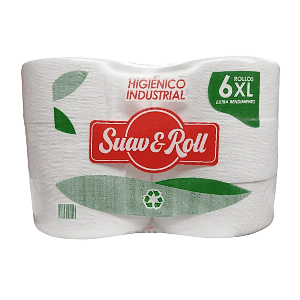 Papel Higiénico Suav&Roll Hoja Simple 6 Rollos 300 Mts