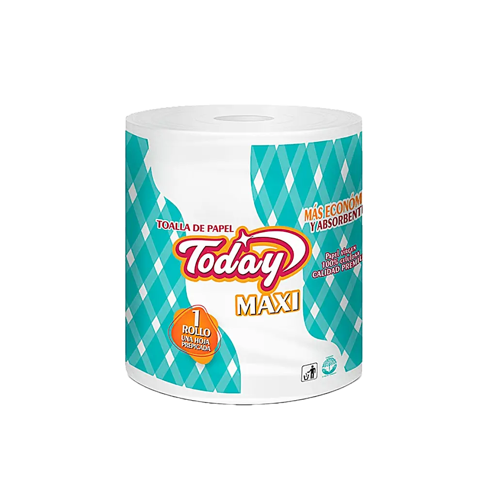 Toalla Papel Prepicada Today Hoja Simple 1 Rollo 100 Mts