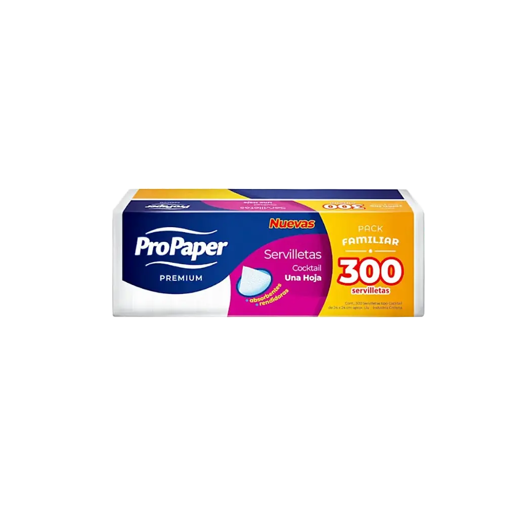 Servilleta Cocktail Propaper 24x24 Cm 300 Unidades