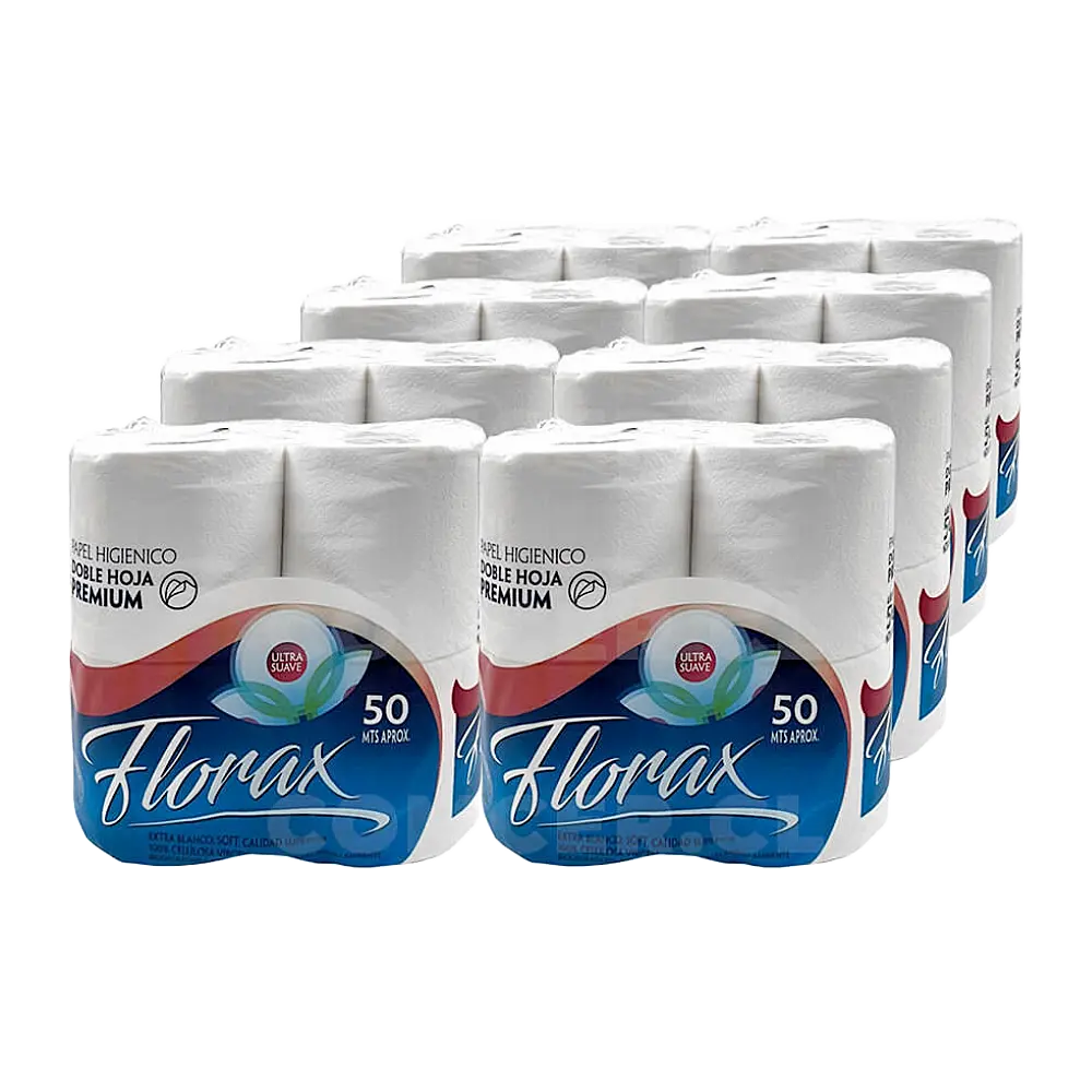 Papel Higiénico Florax Doble Hoja 4 Rollos 50 Mts