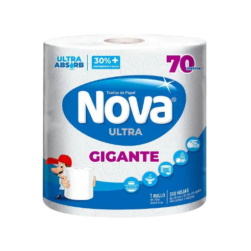 Toalla Papel Nova Doble Hoja 70 Mts