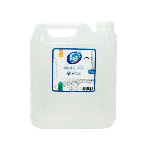 Alcohol al 70% Rigo Limpio 5 Lts con Registro ISP